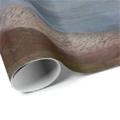 Eenvoudig Cedar Tree Landscape Painting Cadeaupapier (Rol Hoek)