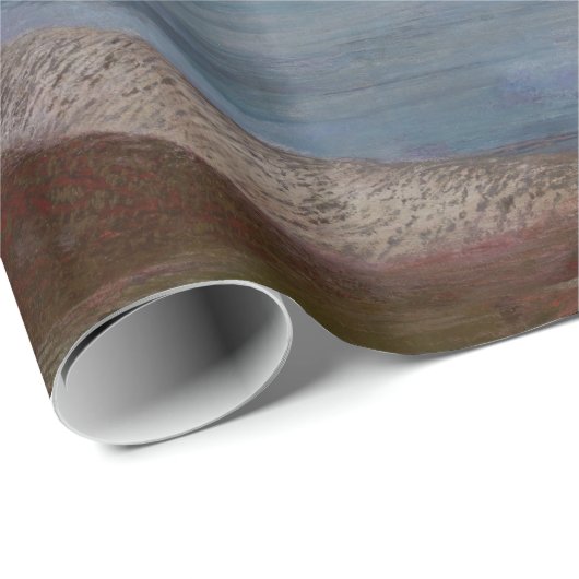 Eenvoudig Cedar Tree Landscape Painting Cadeaupapier (Rol Hoek)