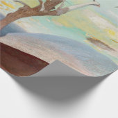 Eenvoudig Cedar Tree Landscape Painting Cadeaupapier (Hoek)