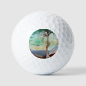 Eenvoudig Cedar Tree Landscape Painting Golfballen (Voorkant)