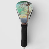 Eenvoudig Cedar Tree Landscape Painting Golfheadcover (Voorkant)