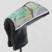 Eenvoudig Cedar Tree Landscape Painting Golfheadcover (3/4 voorkant)
