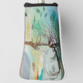 Eenvoudig Cedar Tree Landscape Painting Golfheadcover (Draai 90)