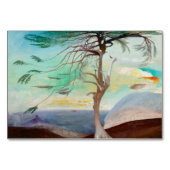 Eenvoudig Cedar Tree Landscape Painting Kaart (Voorkant)