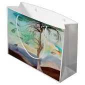 Eenvoudig Cedar Tree Landscape Painting Large Cadeautasje (Achterkant Gekanteld)