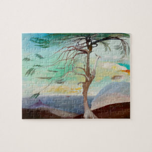 Eenvoudig Cedar Tree Landscape Painting Legpuzzel