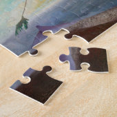 Eenvoudig Cedar Tree Landscape Painting Legpuzzel (Zijkant)