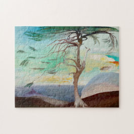 Eenvoudig Cedar Tree Landscape Painting Legpuzzel