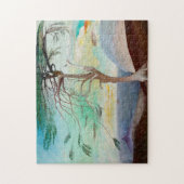 Eenvoudig Cedar Tree Landscape Painting Legpuzzel (Verticaal)