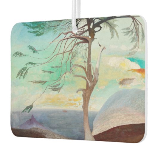 Eenvoudig Cedar Tree Landscape Painting Luchtverfrisser (Links)