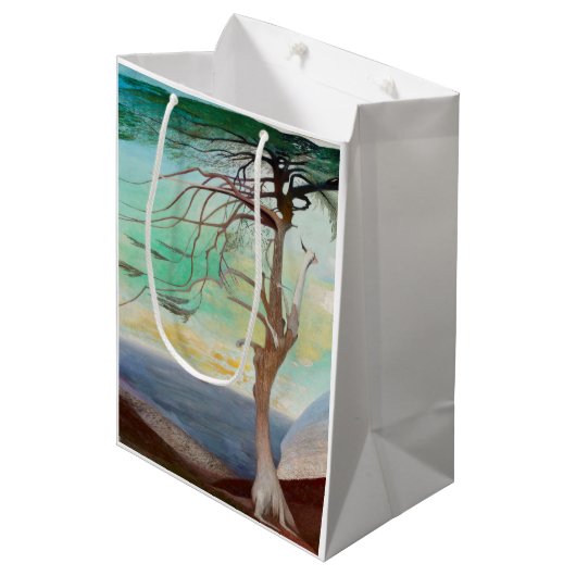 Eenvoudig Cedar Tree Landscape Painting Medium Cadeauzakje (Voorkant Gekanteld)