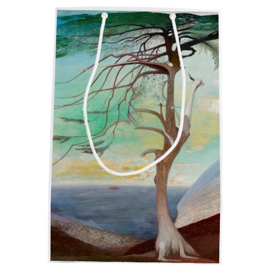 Eenvoudig Cedar Tree Landscape Painting Medium Cadeauzakje (Achterkant)