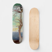 Eenvoudig Cedar Tree Landscape Painting Skateboard (Voorkant)