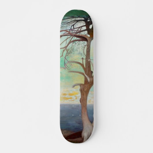 Eenvoudig Cedar Tree Landscape Painting Skateboard (Voorkant)