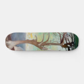 Eenvoudig Cedar Tree Landscape Painting Skateboard (Horizontaal)