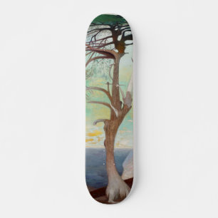 Eenvoudig Cedar Tree Landscape Painting Skateboard