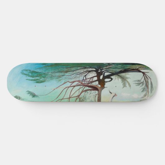 Eenvoudig Cedar Tree Landscape Painting Skateboard (Horizontaal)