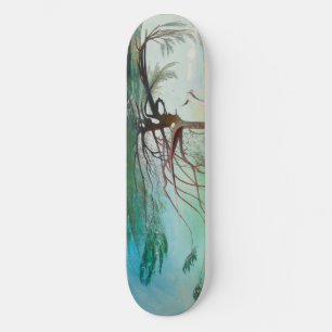 Eenvoudig Cedar Tree Landscape Painting Skateboard