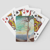 Eenvoudig Cedar Tree Landscape Painting Speelkaarten (Achterkant)