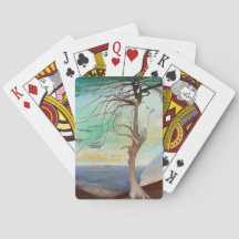 Eenvoudig Cedar Tree Landscape Painting