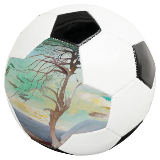 Eenvoudig Cedar Tree Landscape Painting Voetbal (Drie kwart)