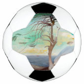 Eenvoudig Cedar Tree Landscape Painting Voetbal (Voorkant)