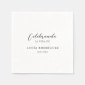 Eenvoudig Celebrando Spaans begrafenisblad Servet (Voorkant)