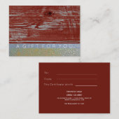 Eenvoudig certificaat van Mannen van hout met scho (Voorkant / Achterkant)