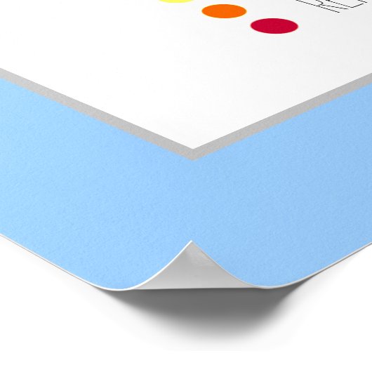 Eenvoudig Chakra-ontwerp voor Eat Sleep Balance Poster (Hoek)