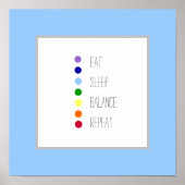 Eenvoudig Chakra-ontwerp voor Eat Sleep Balance Poster (Voorkant)