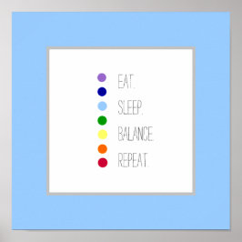 Eenvoudig Chakra-ontwerp voor Eat Sleep Balance Poster