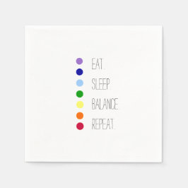 Eenvoudig Chakra-ontwerp voor Eat Sleep Balance Servet