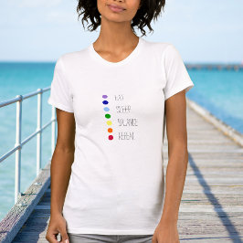 Eenvoudig Chakra-ontwerp voor Eat Sleep Balance T-shirt