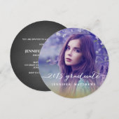 Eenvoudig Chalkboard 2015 Graduation Party Invitat Kaart (Voorkant / Achterkant)