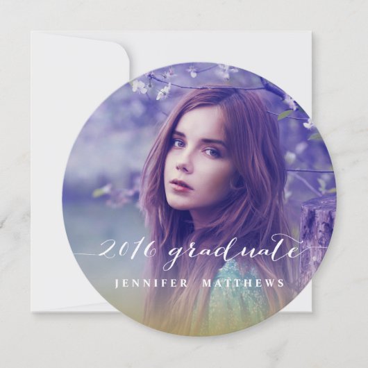 Eenvoudig Chalkboard 2016 Graduation Party Invitat Kaart (Voorkant)
