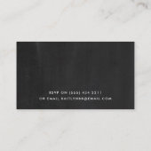 Eenvoudig Chalkboard-effect Bachelorette Party Tic Informatiekaartje (Achterkant)