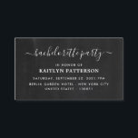 Eenvoudig Chalkboard-effect Bachelorette Party Tic Informatiekaartje<br><div class="desc">Pas deze bachelorette-partijkaarten eenvoudig aan met uw eigen tekst door de sectie "personaliseer deze sjabloon" te gebruiken of klik op de link "Pas verder aan" om de lettertypestijlen, -kleuren en -lay-out te wijzigen in een suite. Er is ook ruimte op de achterkant van de kaart om meer woorden of een...</div>