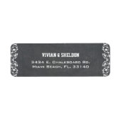 Eenvoudig Chalkboard Weduwkeeradres Etiket (Voorkant)