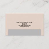 Eenvoudig Champagne Roze Grijs Minimalistisch Ontw Visitekaartje (Achterkant)