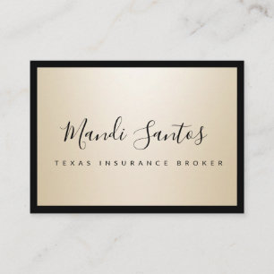 EENVOUDIG CHAMPAGNE VISITEKAARTJE