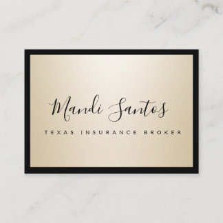 EENVOUDIG CHAMPAGNE VISITEKAARTJE