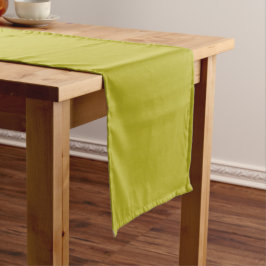 Eenvoudig Chartreuse Groen Effen Kleur Korte Tafelloper
