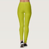 Eenvoudig Chartreuse Groen Effen Kleur Leggings (Achterkant)