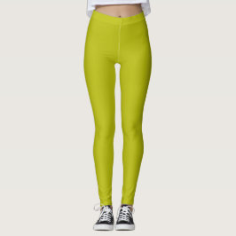 Eenvoudig Chartreuse Groen Effen Kleur Leggings