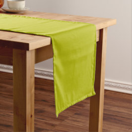 Eenvoudig Chartreuse Groen Effen Vlakke Kleur Korte Tafelloper