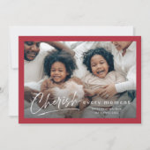 Eenvoudig Cherish Script 2-fotokerstmis Kaart (Voorkant)