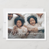 Eenvoudig Cherish Script 2-fotokerstmis Kaart (Voorkant)