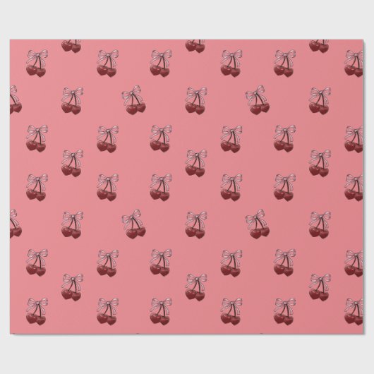 Eenvoudig Cherries Cadeaupapier (Vlak)