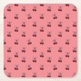 Eenvoudig Cherries Kartonnen Onderzetters