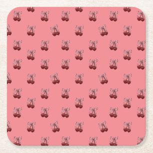 Eenvoudig Cherries Kartonnen Onderzetters